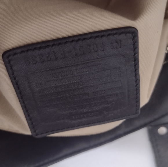 Coach Chelsea Leather Tote Bag Black Handbag Vintage - Picture 9 of 10